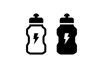 Sports Water Bottle Icon Outline and Solid