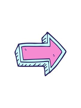 starburst effect animation of doodle arrow cartoon