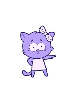 spinning motion animation of a fun design of cartoon cat