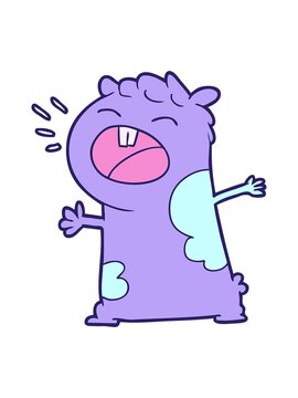 bobbing motion animation of gerbil illustration