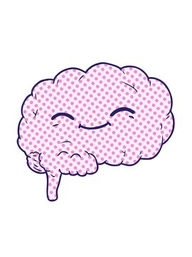 shaking motion animation of cartoon brain