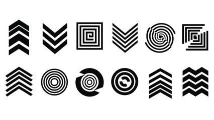 Obraz premium Historical and stylized military rank insignia and decorative badges collection Vector