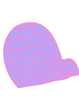 shaking motion animation of cartoon doodle ice igloo
