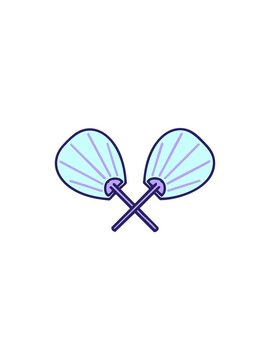 sales flash animation of a uchiwa japanese celebration paddle fans