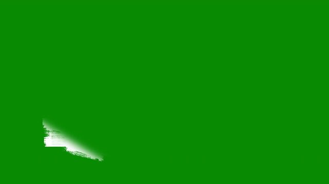 Abstract white paint swipes on chroma key green background, designed for compositing, video effects, and creative editing