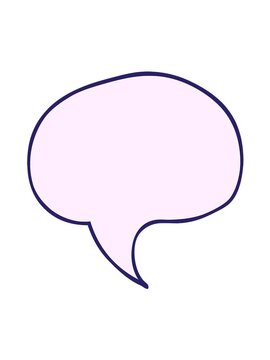 jiggle motion animation of cartoon doodle of speech bubble