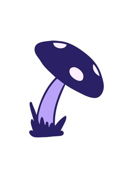 splitting motion animation of cartoon doodle of a toad stool