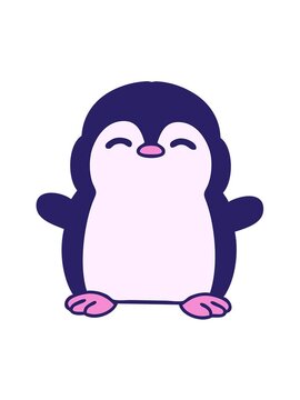 jiggle motion animation of cartoon of a cute little penguin