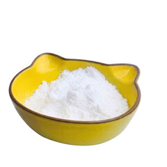 White Powder in a Yellow Ceramic Bowl