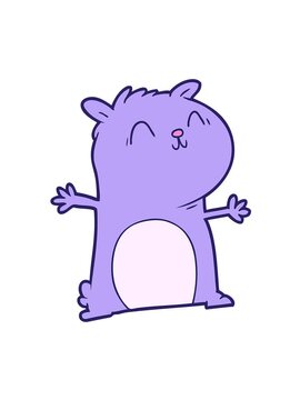 attention grabbing animation of cartoon gerbil
