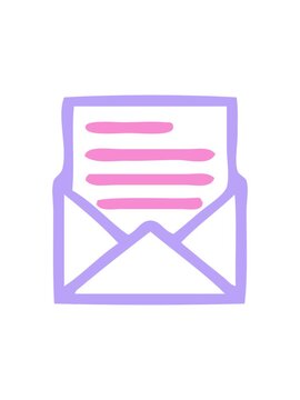 splitting motion animation of open letter symbol