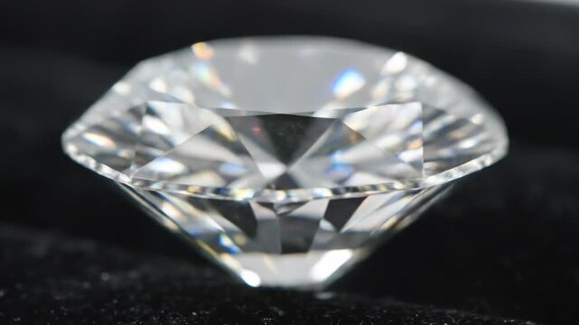 A brilliant 3d luxury gemstone crystal with a clear reflection and blue shine is isolated as a precious clear jewel gift on a black background