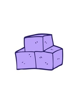 splitting effect animation of cartoon doodle breeze blocks