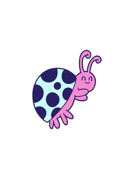 sales flash animation of cute cartoon ladybug