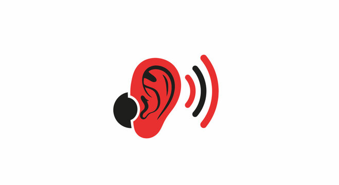 Audio Icon Illustrating Auditory Perception and Amplified Sound Transmission Clarity