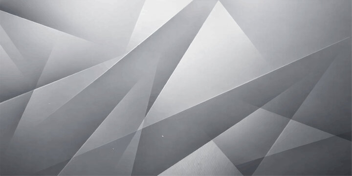 Abstract geometric metal background featuring a futuristic silver wave pattern with metallic lines and grey steel textures for a modern business technology wallpaper design