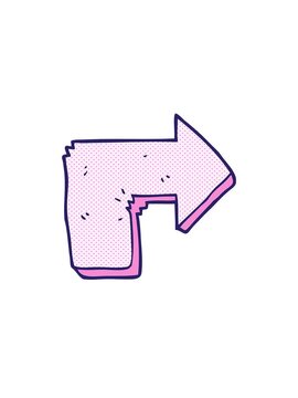 jumping motion animation of bent arrow pointing