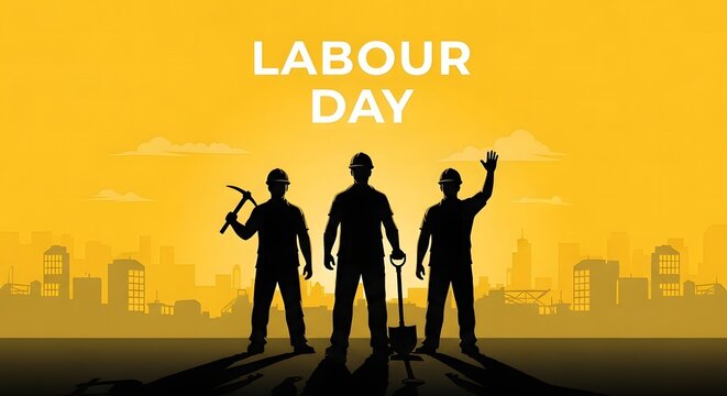 Celebrating labor day honoring workers and labor unions on international workers' day