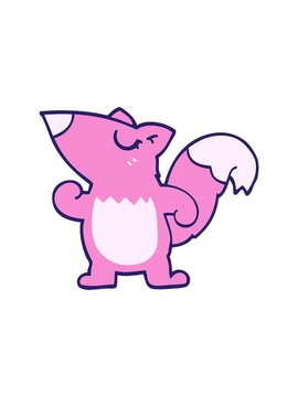 splitting motion animation of cartoon doodle squirrel