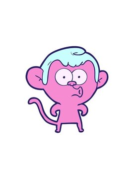 sales flash animation of a cartoon hooting monkey