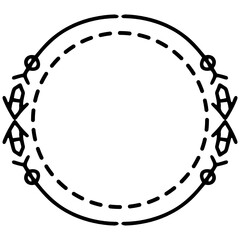 art vintage circle frame