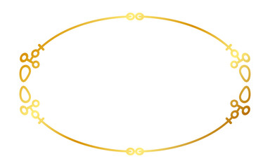 Fototapeta premium golden oval frame
