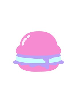 starburst effect animation of a tasty burger