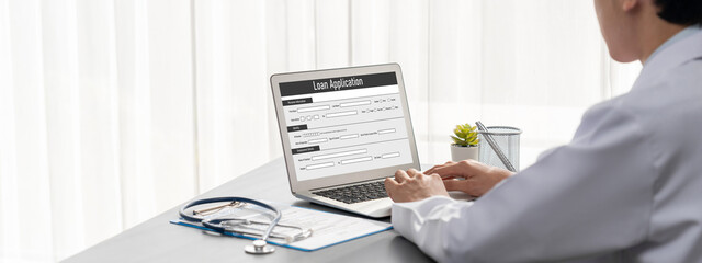 Online loan application form for brisk digital information collection on the internet network