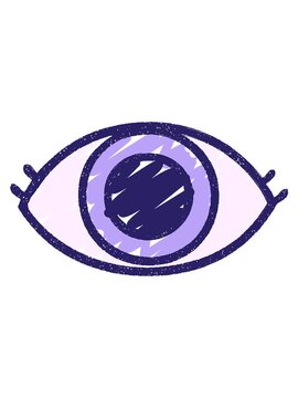 jiggle motion animation of Eye Symbol Chalk Drawing