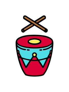 shine light effect animation of traditional brazilian drum percussion instrument