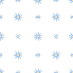 seamless watercolor pattern, animals, rabbit, sparrow, flowers, spring, summer, leaves, pink, blue, delicate