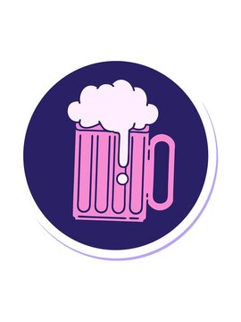 jiggle and pause animation of circle beer sign
