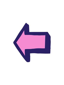 splitting effect animation of cartoon drawing of a pointing arrow