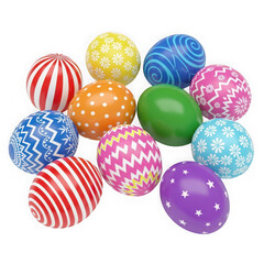 Fototapeta premium Colorful assortment of striped and polka dot stress relief balls