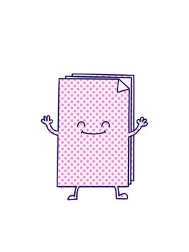 blinking radial lines animation of comic book style quirky cartoon happy stack of papers