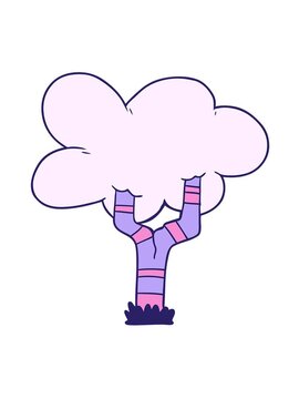 jiggle motion animation of cartoon tree