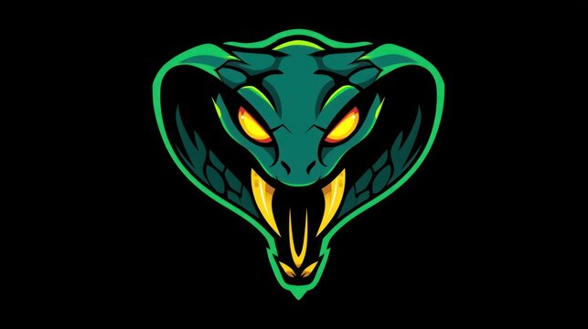 Fierce snake head graphic design