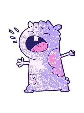 pixelize effect animation of drawing of gerbil
