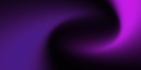 Abstract Purple and Black Grainy Gradient Background with Fluid Waves