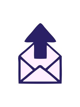 shivering motion animation of cartoon of a email sign