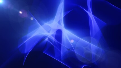 Futuristic abstract blue glowing glowing magical energy waves on a black background. Abstract background © Bolbik