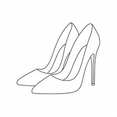 women's shoes sketch 
