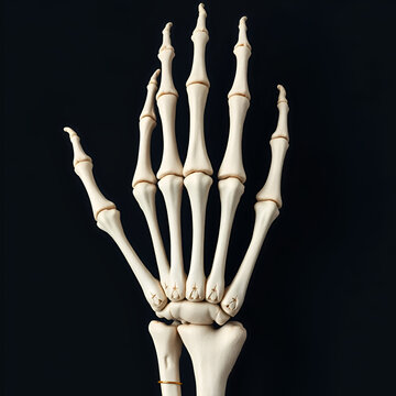 Bones of the right hand, dorsal (posterior) view