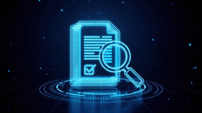 Digital Document Verification and Audit Concept &ndash; Online Compliance and Data Review