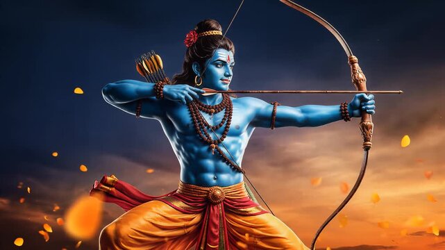 Lord Rama Archer with Bow and Arrow for Ram Navami Festival