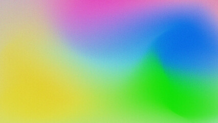 Obraz premium Soft Rainbow Spectrum Abstract Gradient Background with Yellow Green Blue Pink Grain Texture