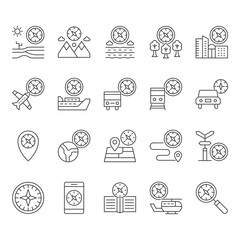 Compass Direction Icon Set