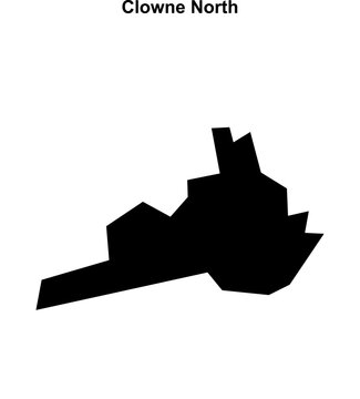 Clowne North (England) blank outline map