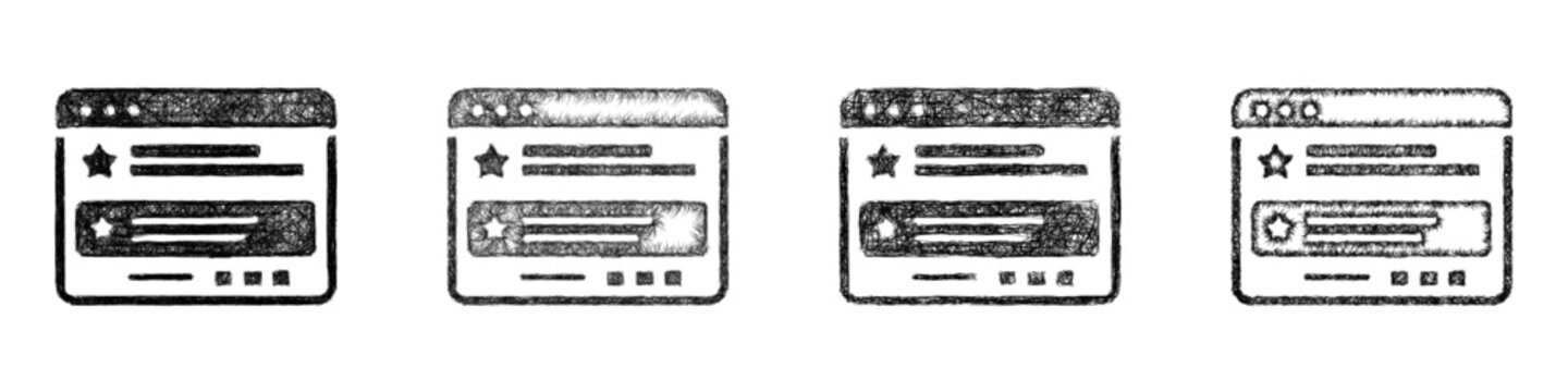 Sketch top result icon design set