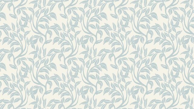 Elegant Blue Floral Seamless Pattern with Soft Breathing Zoom Loop